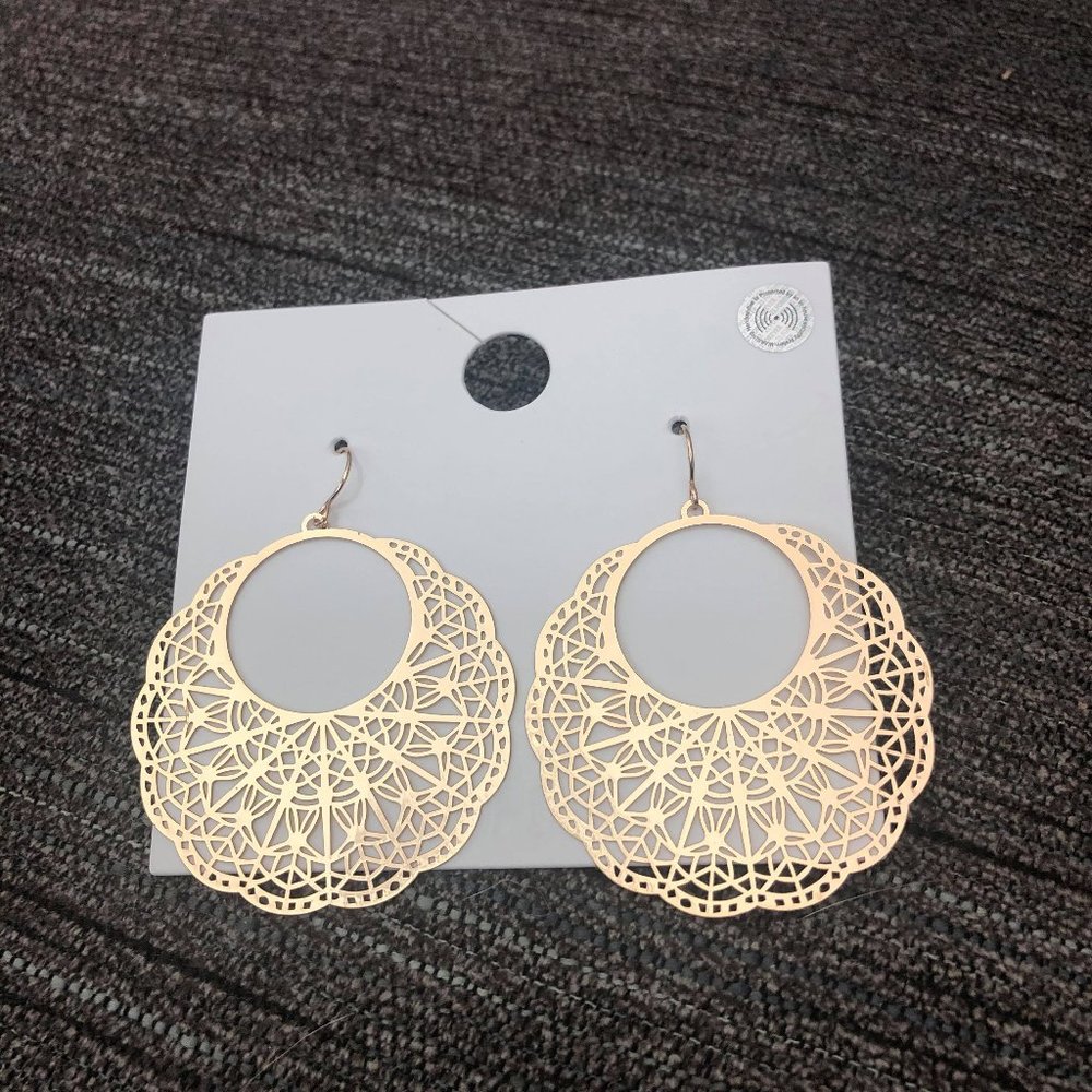 Ornate Disk Earrings